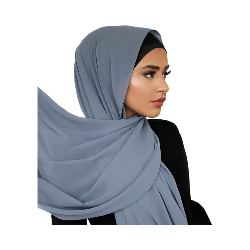 Écharpe en mousseline de soie à bulles de couleur unie pour femmes, hijab doux à la mode, longue écharpe enveloppante