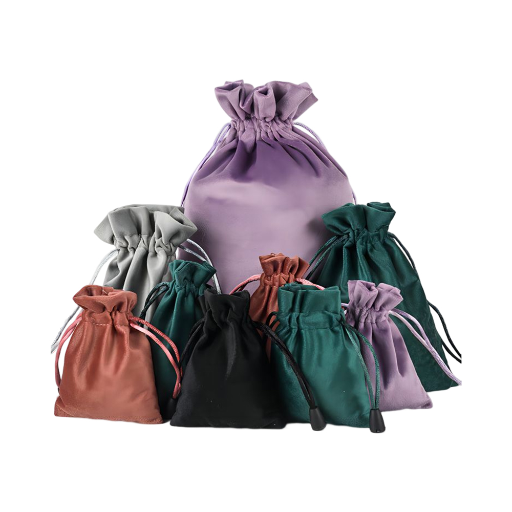 Paquet de tissu polaire hollandais, sacs à cordon, pochettes en velours pour bijoux