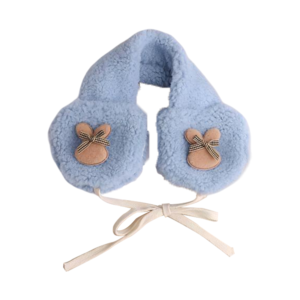 Cache-oreilles en tricot de lapin mignon pour enfants en Polyester, couvre-oreilles en polaire chaud et doux