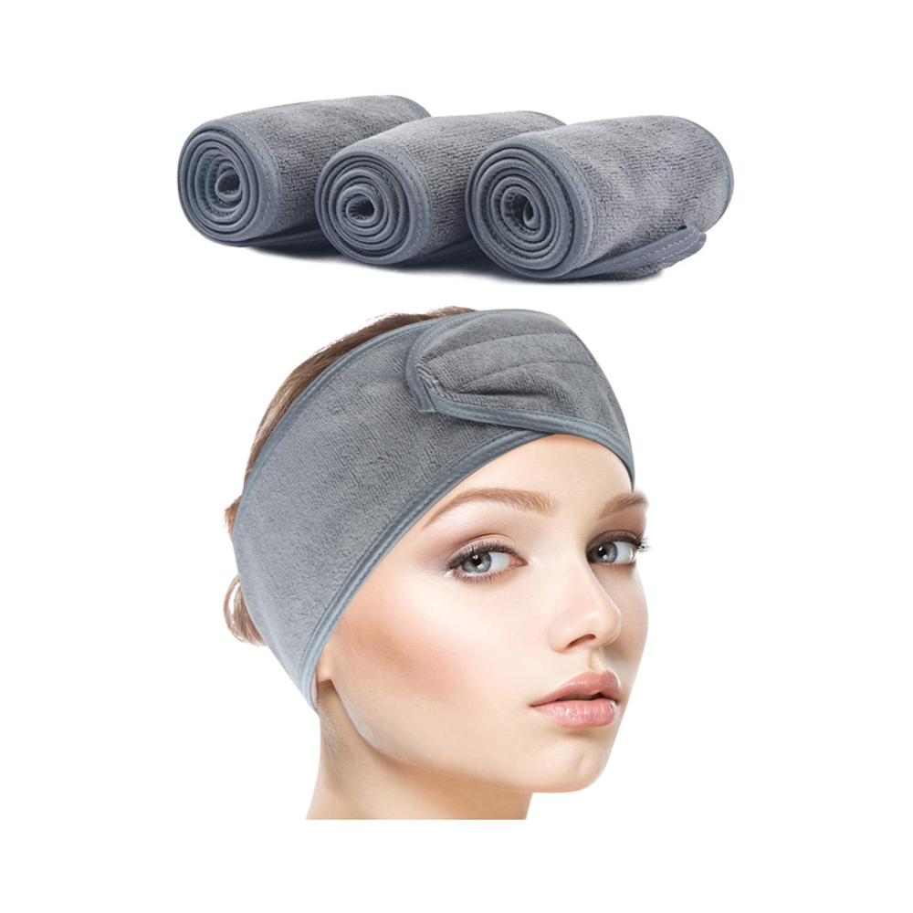 Bandeau facial anti-transpiration, serviette de cheveux, bandeau de maquillage extensible et lavable pour le lavage du visage